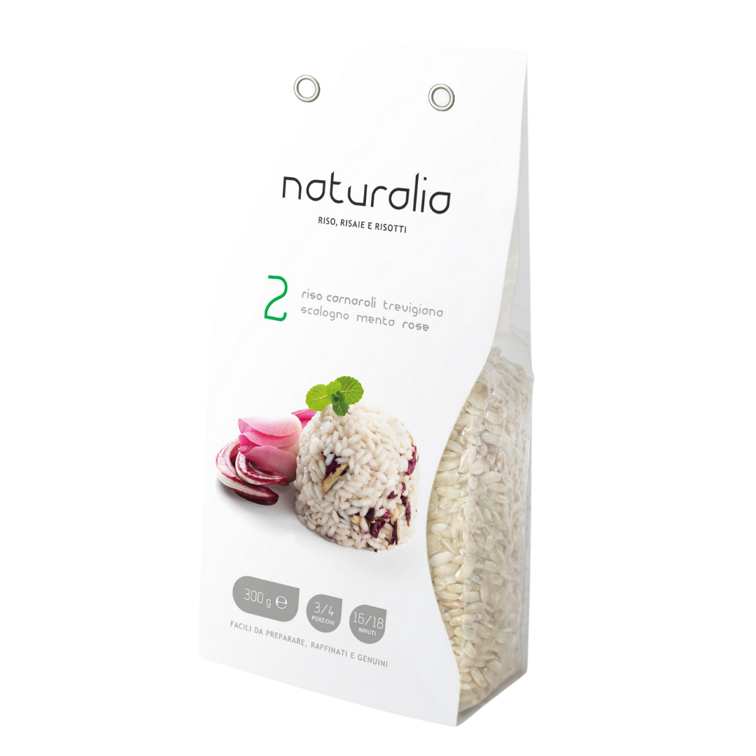 Risotto Trevigiano Con Riso Carnaroli Vercellese Pronto In Busta Gr.250 - Pronto In 16 Minuti - Naturalia